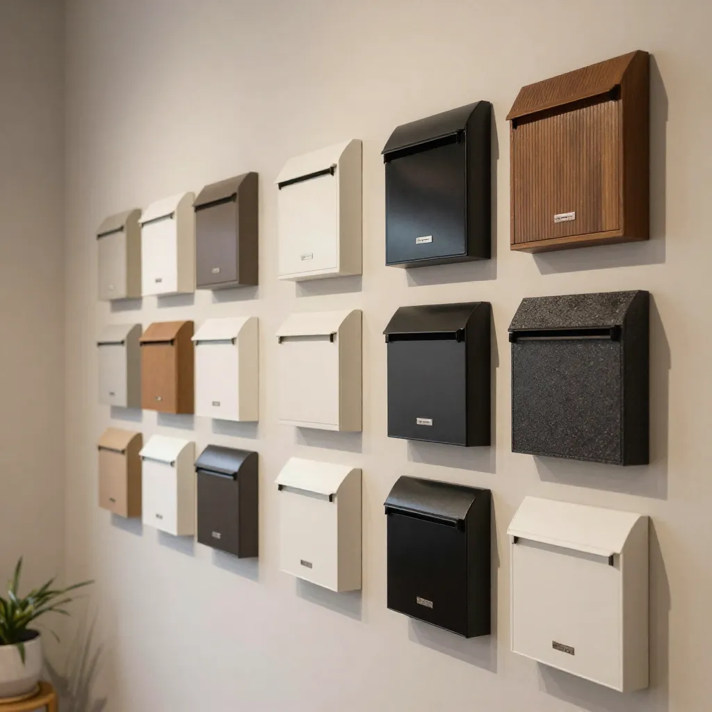 Modern home with vibrant mailbox cover