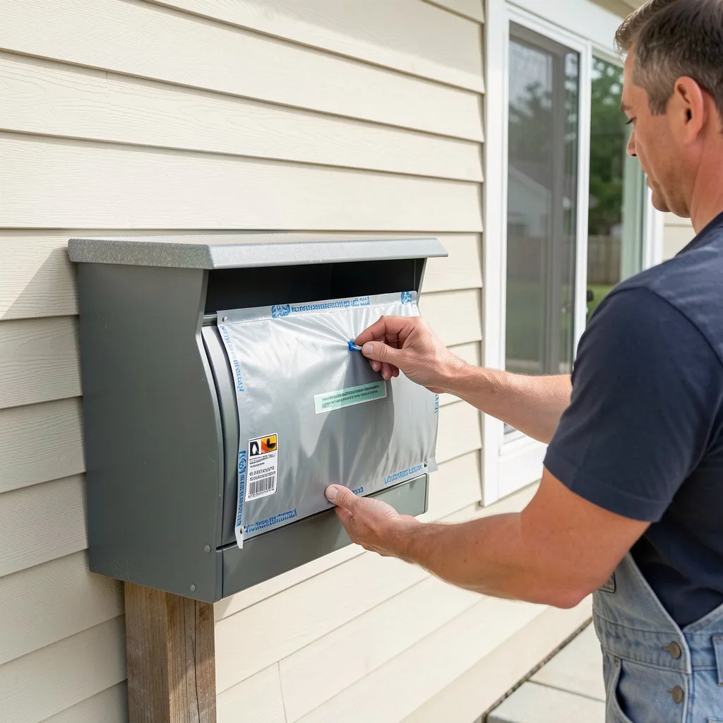 Farmhouse style home with country mailbox wrap