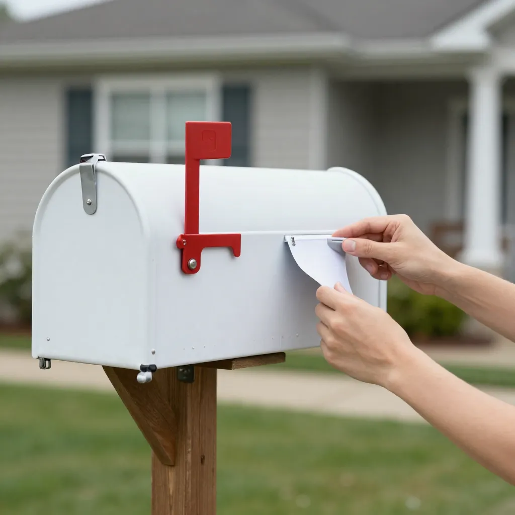 Colonial style home with classic mailbox wrap