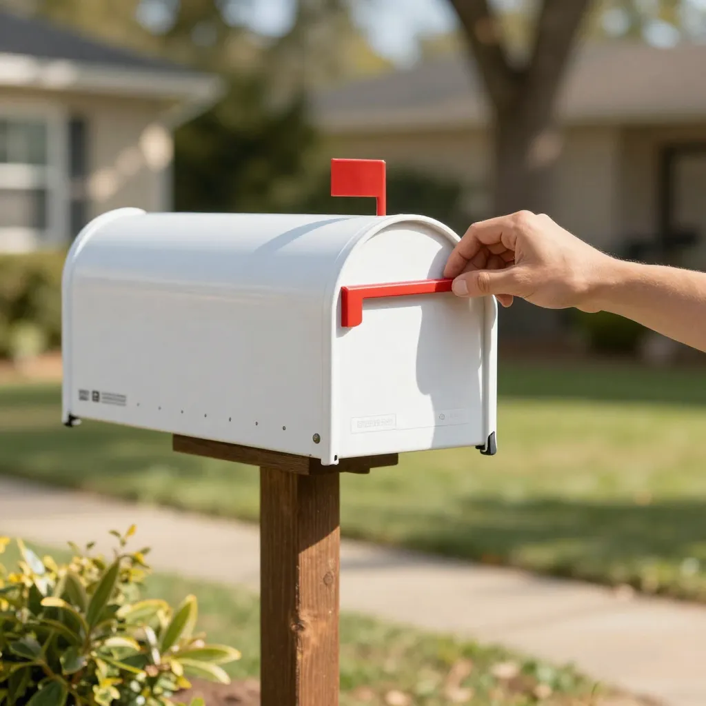 Bungalow home with arts and crafts mailbox wrap