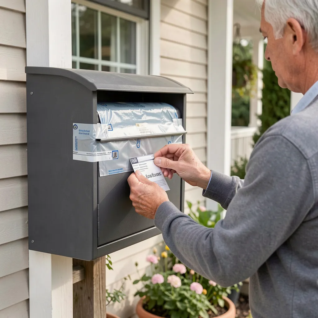 Spanish style home with Mediterranean mailbox wrap