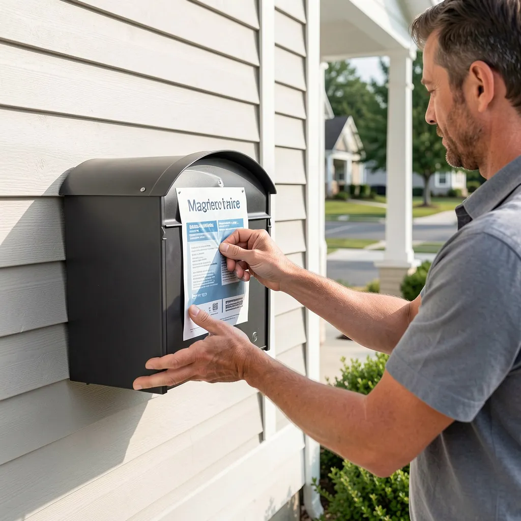 Transitional home with balanced mailbox wrap